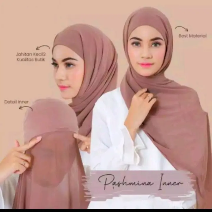 PHASMINA INNER 2 in1 CERUTY ARMANY Ciput Pashmina 0