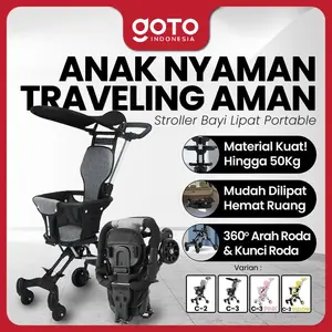 Goto Comfy Stroller Baby Kereta Dorong Stroler Bayi Lipat Traveling