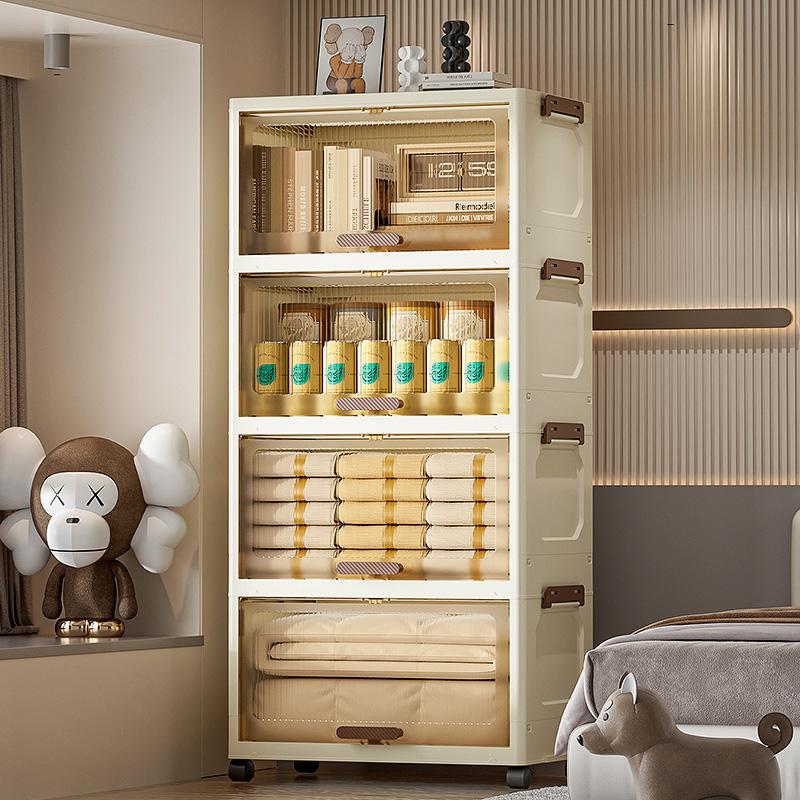 【Tủ nhựa gấp】40-70cm Thể Xếp hộp đựng quần áo Trong suốt đựng đồ tủ nhựa không cần lắp đặt Tủ Đựng Đồ 7