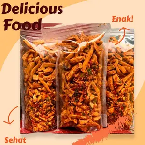 cemilan basreng pedas daun jeruk 100 gram / Basreng viral pedas kemasan 100 gram keripik makanan Snacks Food