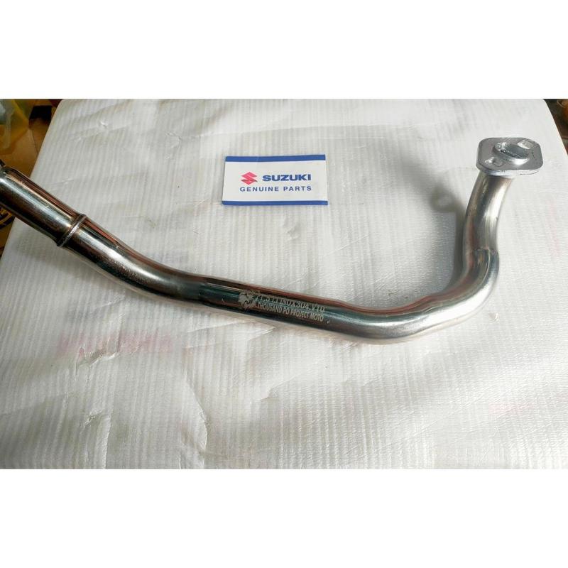 [Ảnh thật] Cổ pô inox 304 cho suzuki Hayate xăng cơ SC/SS xăng cơ