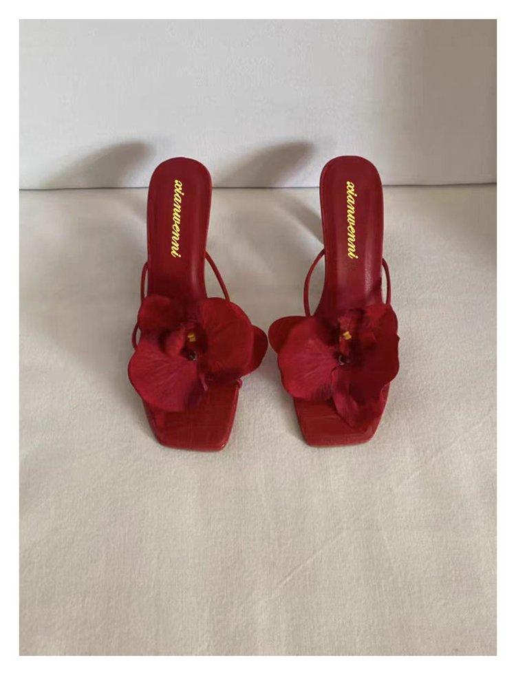 Product Introduction of Women's heels stiletto Flower slip-on 21