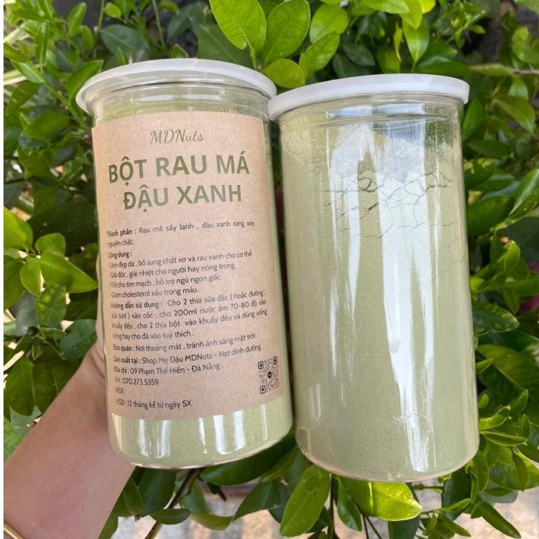 500gr Bột rau má đậu xanh nguyên chất thanh nhiệt giải độc mát gan 100% tự nhiên Mẹ Đậu MDNuts