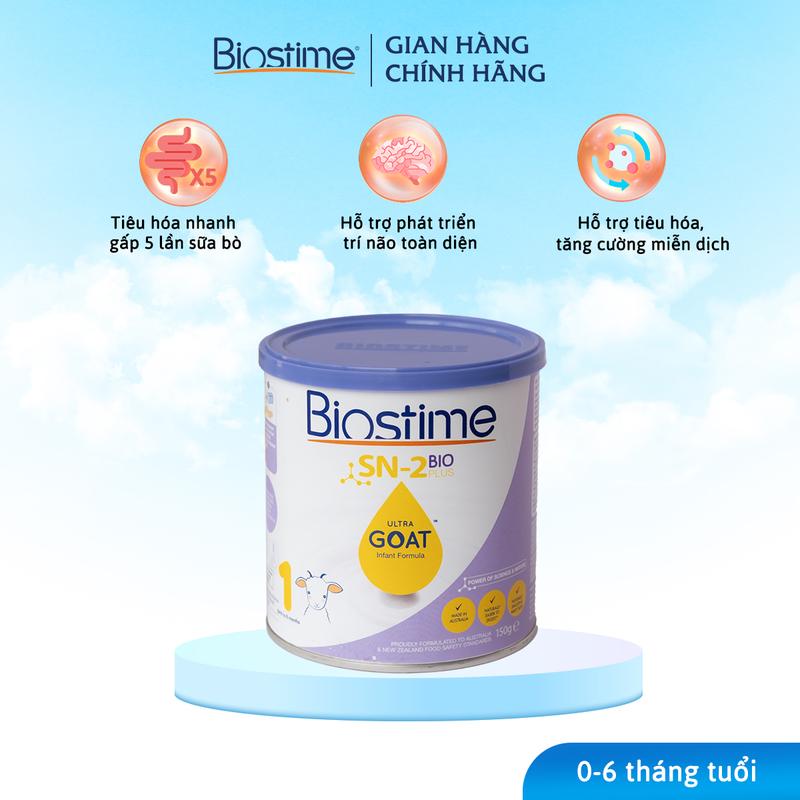 Product Introduction of Sữa Dê Tăng Khả Năng Hấp Thu Cho Bé Biostime Ultra Goat Số 1 - Sữa Bột Giúp Cân Bằng Hệ Tiêu Hóa Hộp 150g 2