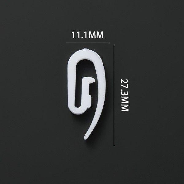 Product Introduction of 50 Pieces Curtain plastic bus hook Korean car hook hook white hook accessories hook accessories cloth hook track 3