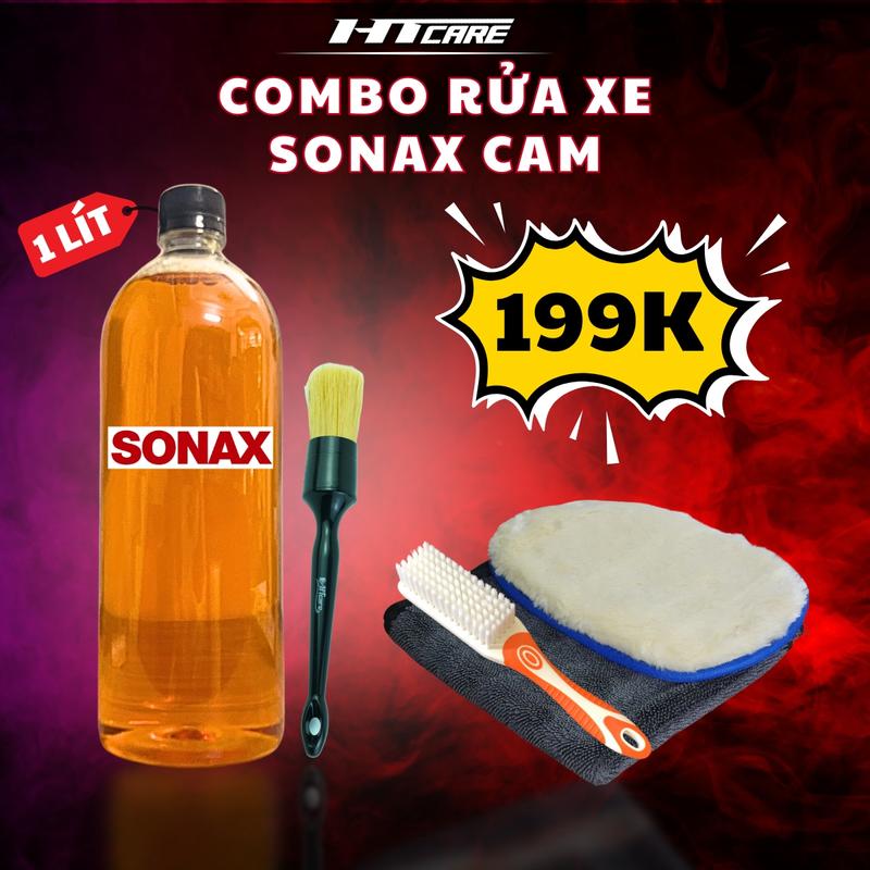  COMBO rửa xe 1 Lít SONAX CAM chính hãng đậm đặc siêu bọt - HTCARE 