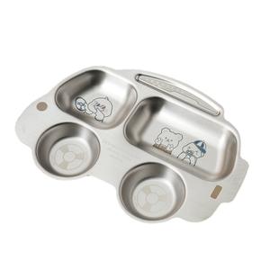 Penoreh Pinggan Kanak-kanak, Diperbuat daripada Keluli Tahan Karat 304, Corak Laser Tebal, Sesuai untuk Pinggan Kereta Bayi, Comel dan Seronok Baby Dinosaur