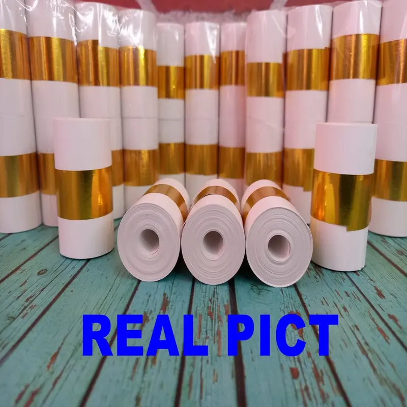 Kertas Termal [GOLD] Thermal Paper Rol 57x30 58x30 Termal EDC Thermal Printer Mini Bluetooth Cetak Hitam Kertas Thermal GOLD 10 ROLL 1