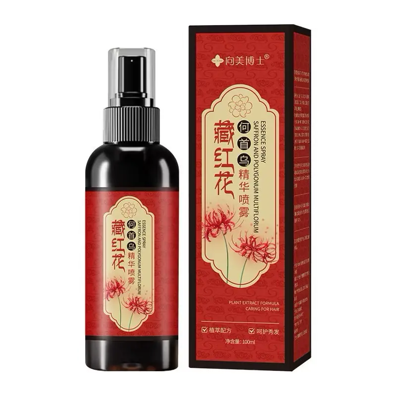 Xịt Dưỡng Tóc Đen Nghệ Tây Nội Địa Trung- Đánh Bay Tóc Bạc, Cải Thiện Tóc Khô Sơúp Tóc Đen Suôn Mượt 100ml 3