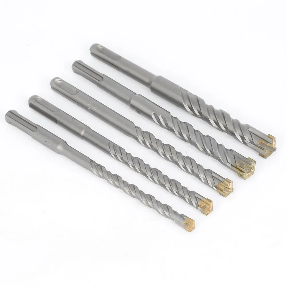 1Pc Concrete SDS Plus Drill Bit Cross Tip 6/8/10/12/14/16mm Bit For Wall Brick Block Drilling Punching Construction Power Tool
