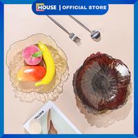 Gambar UHOUSE Set Piring Saji Serbaguna 2pcs / Piring Hidangan Bening / Piring Saji Bentuk Bunga / Piring Salad - Putih 2PCS dari U-HOUSE Kab. Tangerang 1 Tokopedia