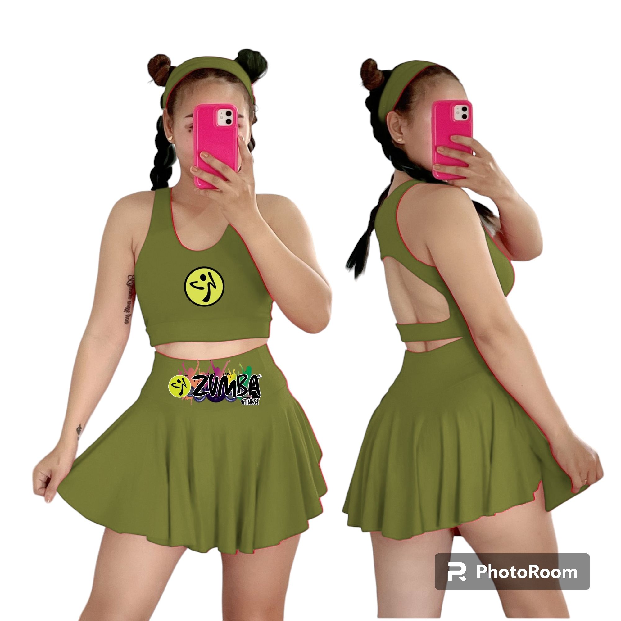 Zumba skort-skirt with short uniform or Terno_voghion.com