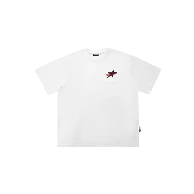 ÁO THUN STAR IN LỤA PHỒNG - UNISEX - 02 MÀU ĐEN/TRẮNG Nam Menswear Cotton Shirt Cổ Tròn boxy  shirt streetwear 1