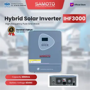 Samoto Hybrid Solar Inverter Pure Sine Wave Low Frequency 3000W MPPT Sistem Battery 24V 3000VA Solar Panel Charger Controller IHF3000