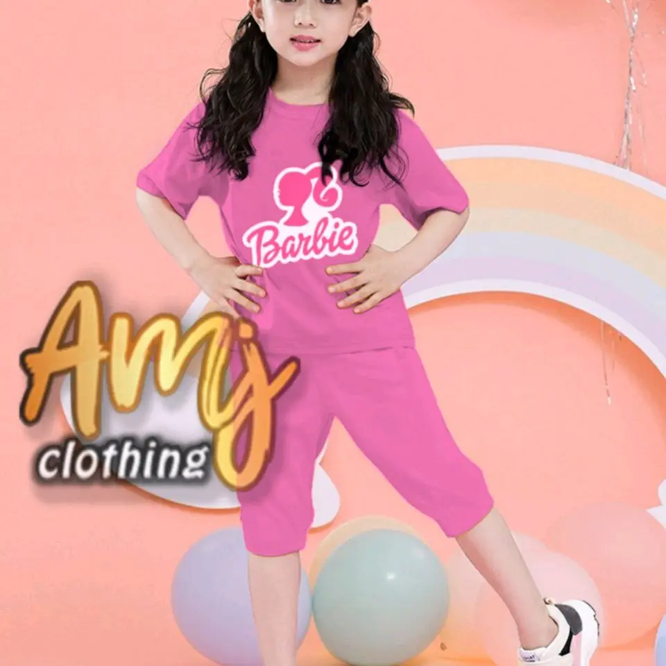 set anak perempuan pakain anak perempuan Lengan pendek Fashion Celana Baju Setelan
