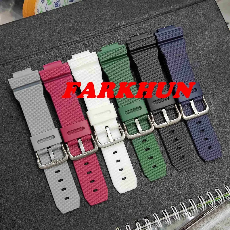 TERBAIK STRAP RUBBER GM 2100 GM2100 BAND TALI JAM TANGAN KALEP GM-2100 GSHOCK WATCH KARET HITAM HIJAU ABU NAVY MERAH PUTIH BEST SELLER BLACK GREEN GREY RED WHITE 4