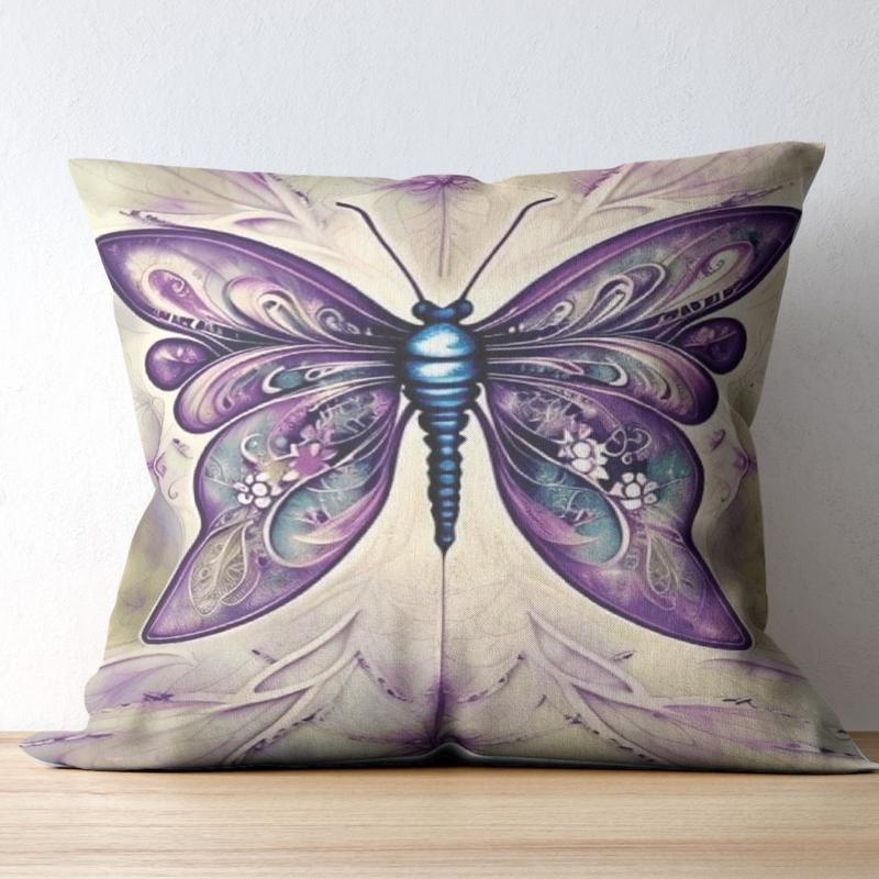 Product Introduction of Sarung Bantal Sofa Katun Tema Butterfly Printing Size 40 dan 50 2