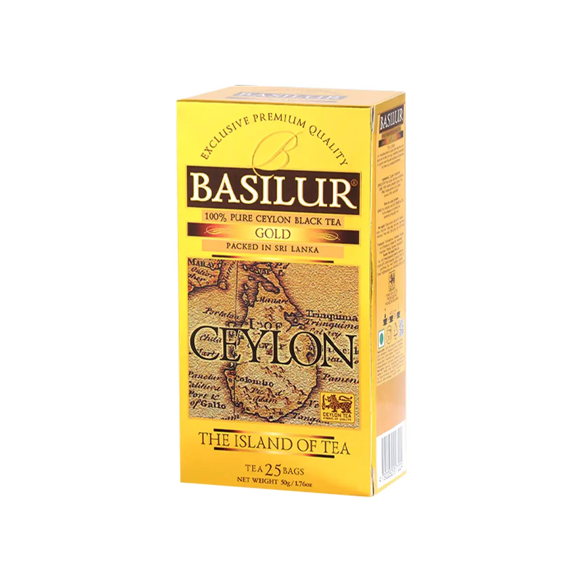 Trà đen Ceylon Basilur Island of Tea – túi lọc 50g