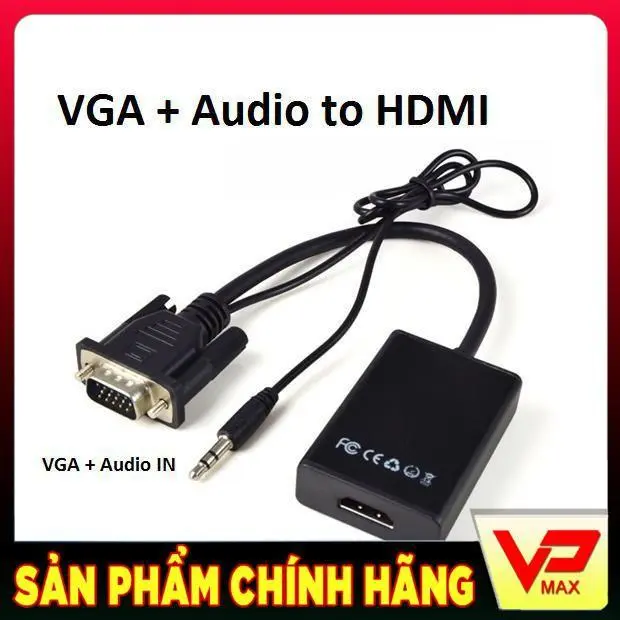 Cáp chuyển Kingmaster VGA + Audio sang HDMI có âm thanh hàng chất lượng cao HD 720 ( 1366x768 chuẩn 60 Hz ) Phụ Kiện