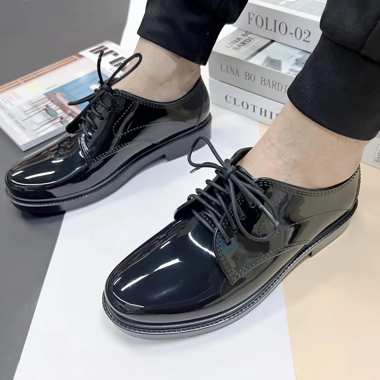 Gmax Black shoes guard Shoes For Men and Women  High Quality Rubber Material Boy Walking Shoes Footwear Closed Comfort Decor Pedal Women Weight