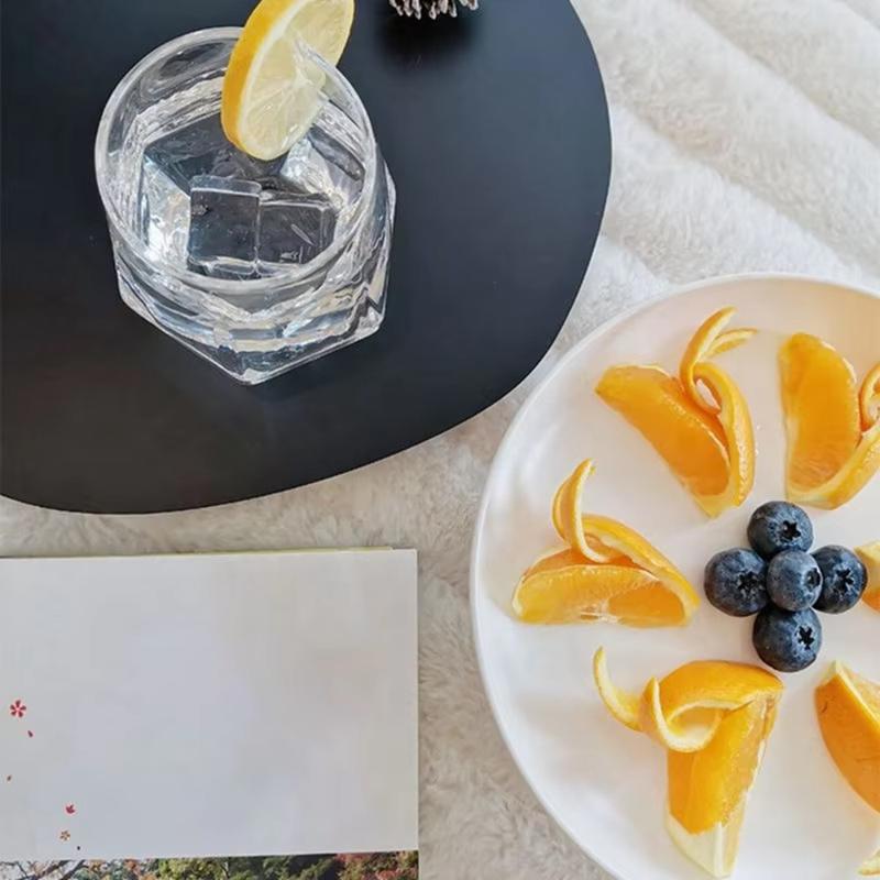 Product Introduction of Home Decoration Plastic High Stand Cake Plate Nordic Style Round Dessert Display Plate Seamless Wooden Base Desktop Storage Tray Bedroom 15