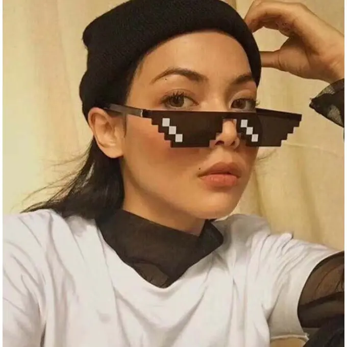 BISA COD F5348 Kaca Mata Thug Life / Kacamata Mainan Anak Minecraft / Kacamata Thug Life Mosaic Fashion Unisex / Kacamata Murah 7