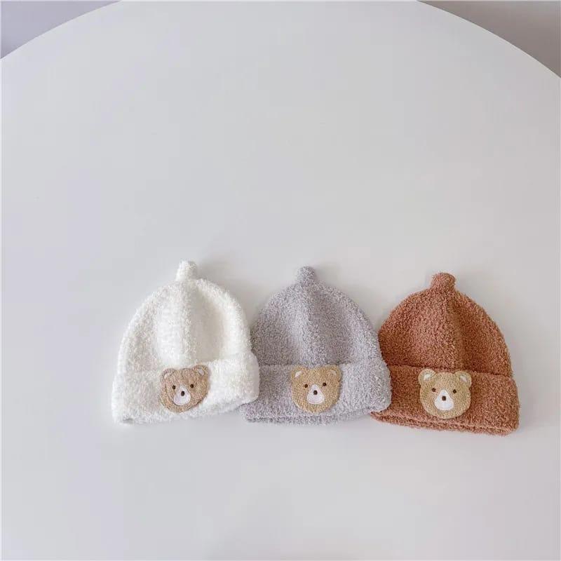 Brownieground 0-2 Tahun | Kupluk Rajut Anak Bayi Laki Laki Dan Perempuan Motif Rajut Bear Lucu Import Korea Tp-3548 1