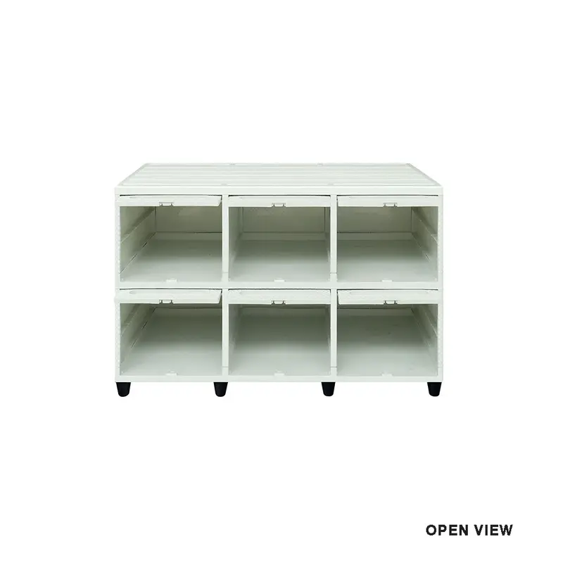 CLUB Triple Flip Cabinet Susun 2 - Lemari Plastik Pintu Geser - Lemari Laci Plastik Minimalis - Lemari Penyimpanan Serbaguna - Laci Penyimpanan Serbaguna - Lemari Plastik Multifungsi - Lemari Laci Plastik Club Furniture 1