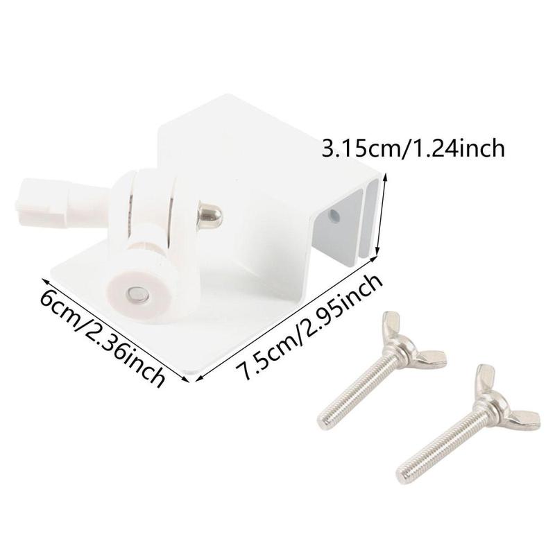 Product Introduction of Universal Solar Panel Gutter Mount 1/4” Thread 7.5cmx6x3.1cm Sturdy Simple Assembly Flexible Rotation with 2 Bolts Bracket 0