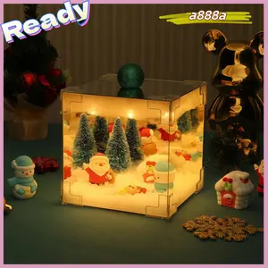 【COD】Gift Lampu Sanrio Hadiah Anak -anak Hadiah Buatan Tangan DIY Christmas Gift Ideas Home Lampu Lampu Malam Kubus Rubik