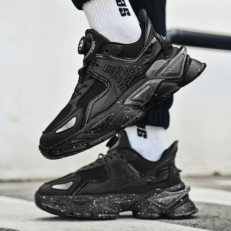 Personalizza le scarpe da ginnastica casual sportive da uomo con manopola rotante, design riflettente, trasformatrici vuote, scarpe da corsa e da passeggio per le donne, scarpe da ginnastica, runner_voghion.com
