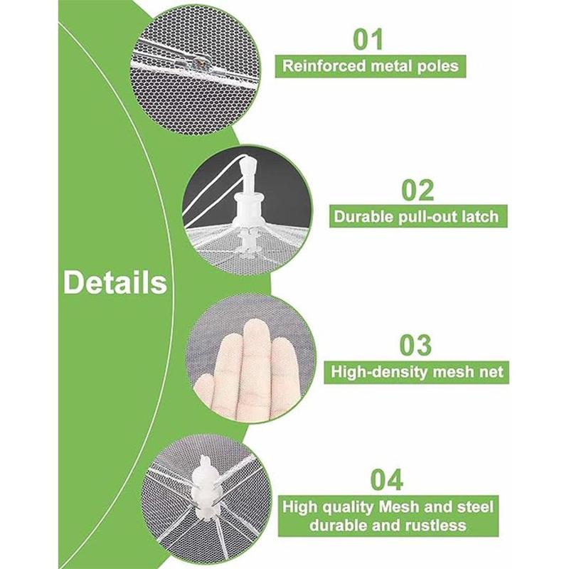 Food Cover, 6 Counts Reusable Foldable Mesh Food Tent, Collapsible Food Cover for Indoor & Outdoor Party Picnic BBQ, Summer Essentials 2
