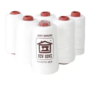ASLI NEW HOME Benang Jahit Karung 20/6 ASLI Berkualitas PUTIH TEBAL