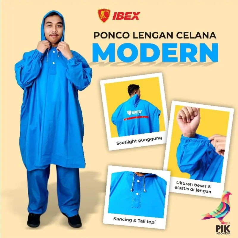 Jas Hujan Atasan dan Celana MODERN - IBEX 4