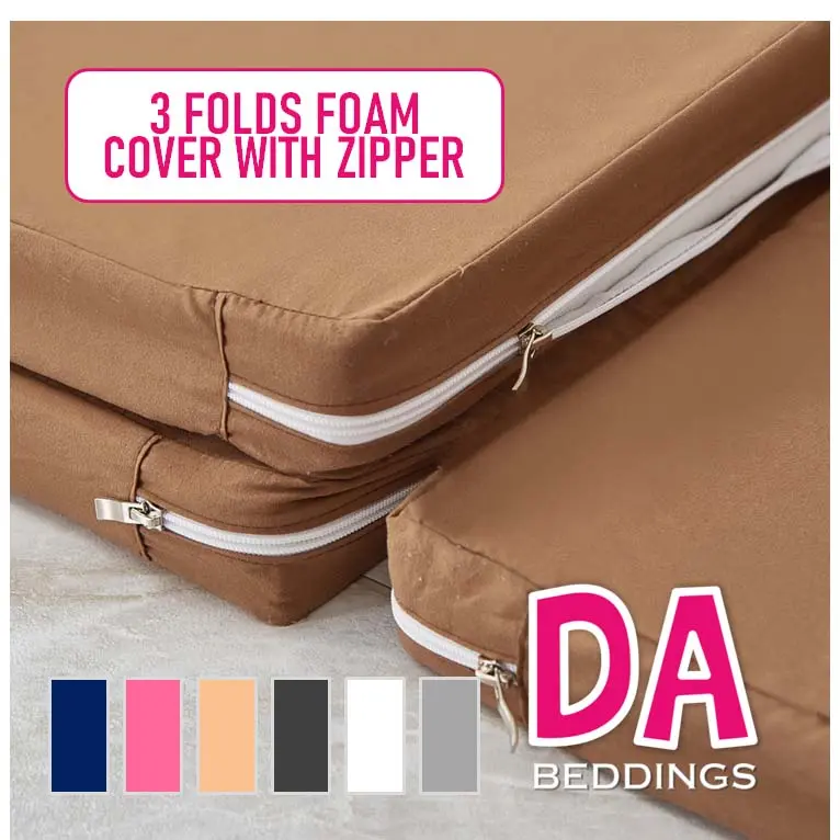 PLAIN COLOR TRIFOLD / 3 FOLDS FOAM COVER (FOR 2 INCHES FOAM THICKNESS)