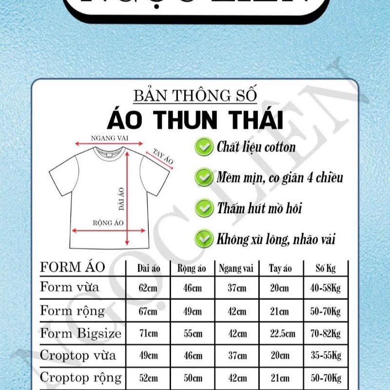 Mã 04-ÁO THUN THÁI CROPTOP FORM VỪA CHỮ THÊU (35-55kg) Nữ Cotton Cổ Tròn Women 8