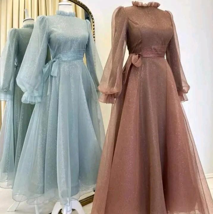 DRESS ORGANZA CRISTAL PREMIUM Gamis Seragam 0