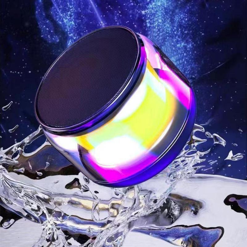 Product Introduction of RGB Night Light Audio Wireless Speaker 3D Stereo Sound Wireless Charger Multifunction Bluetooth Speaker ABS Mini 4