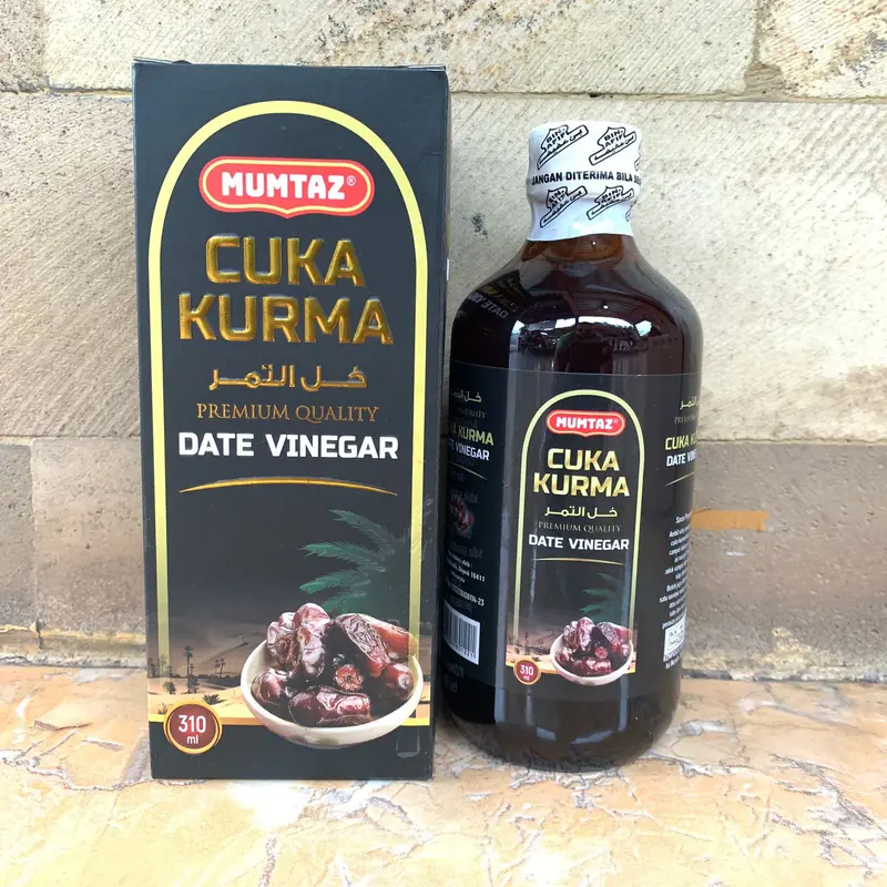 CUKA KURMA 310ML MUMTAZ PREMIUM DATE VINEGAR Herbal Cukka Makan Asli Halal asam asetat Botol 5