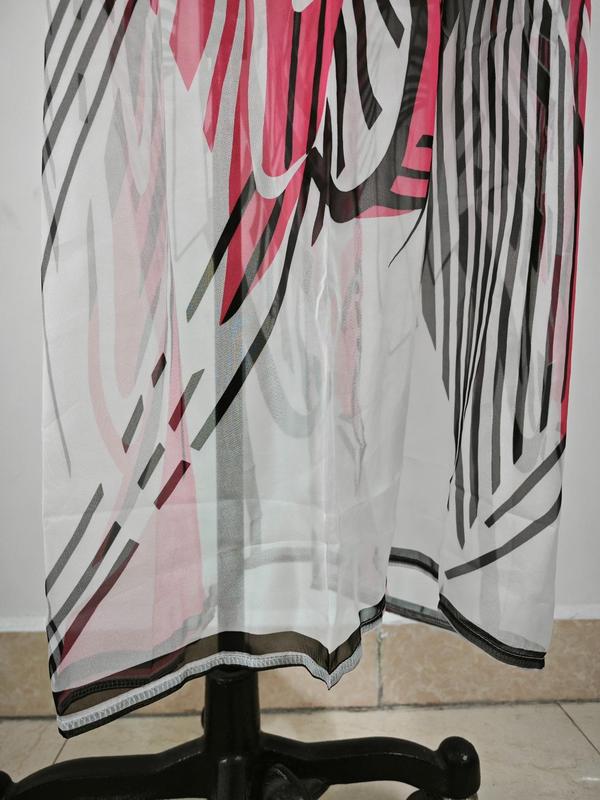 Women's All Over Print Open Front Cover Up Outerwear, Casual Breathable Cover Up Outerwear for Beach Vacation, Ladies Swimwear for All Seasons 8