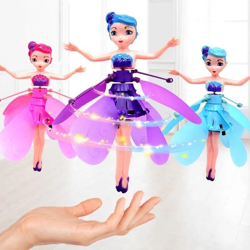 Induction Fairy Flying Toys ,Kids Mini RC Drone Princess Doll Toy Girl Creative Birthday Gift kobe  bryant  helicopter  toy 1