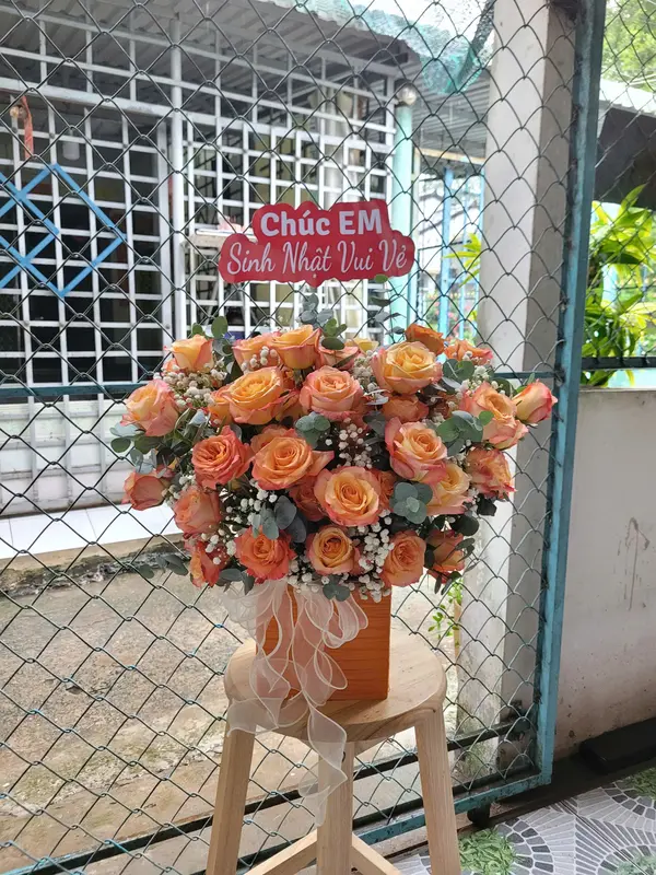 Hộp Gỗ Cắm Hoa-đựnġ Đồ-Trang Trí, Hình Vuông Quấn Dây Nhiều Màu Sắc( ĐI TỪ 2 CÁI) 6