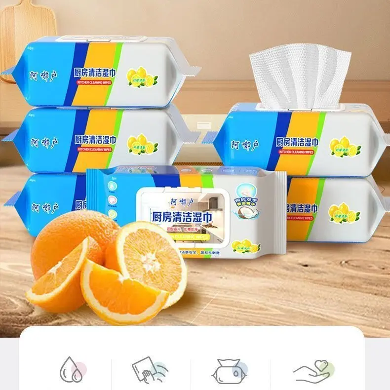 Tisu Serbaguna // Tisu Dapur // Tisu Basah Sekali pakai Dapur Aroma 80 lembar Kain 2