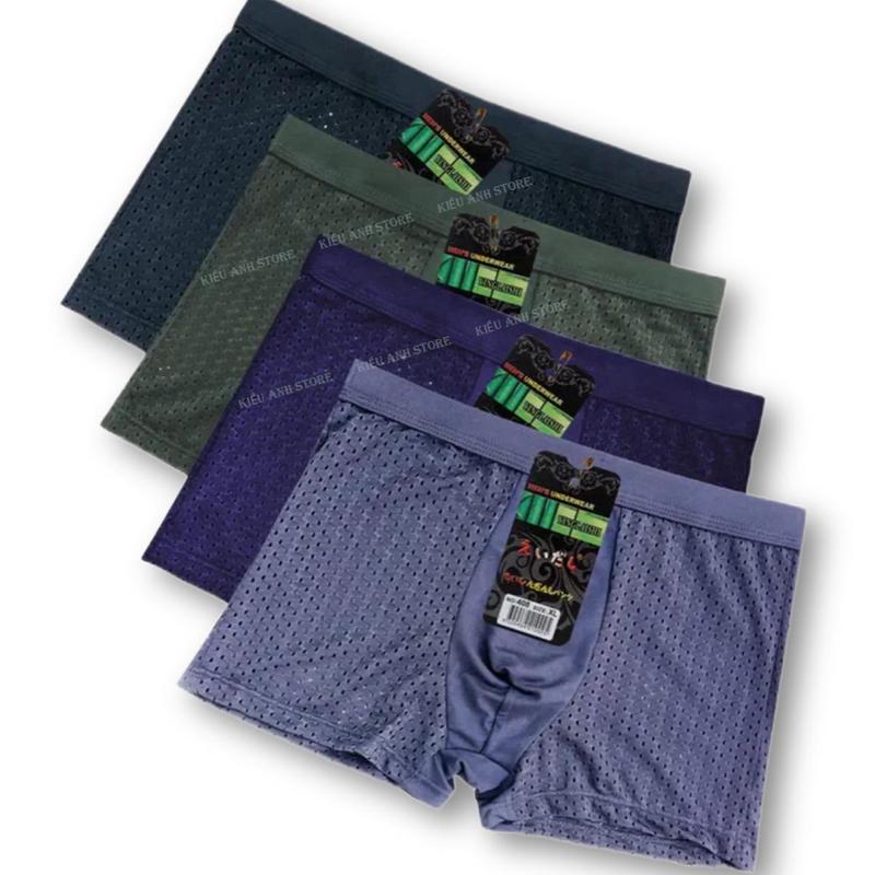 Bộ 4 Quần sịp nam, Quần Lót Nam Thông Hơi Thoáng Mát, Cạp Cao, Chất Mềm Mại, quần sịp đùi, quần boxer