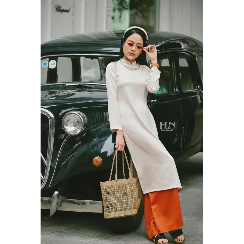Áo dài cách tân BIG SIZE dáng xuông lụa tây thi cao cấp kèm quần 7