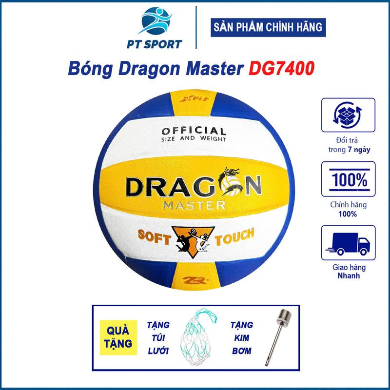 Bóng chuyền Dragon Master DG 7400 Chính Hãng | Da PU Nhung Nhật Đánh Êm Tay Chuyên Đánh Sân Bê Tông, Đạt Tiêu Chuẩn Thi Đấu [Tặng túi lưới + kim bơm] Nam Sport Đồng