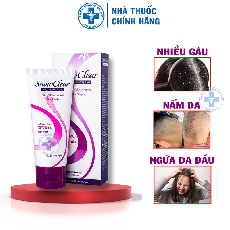 Dầu gội giảm ngứa da dầu SnowClear tuýp 50ml