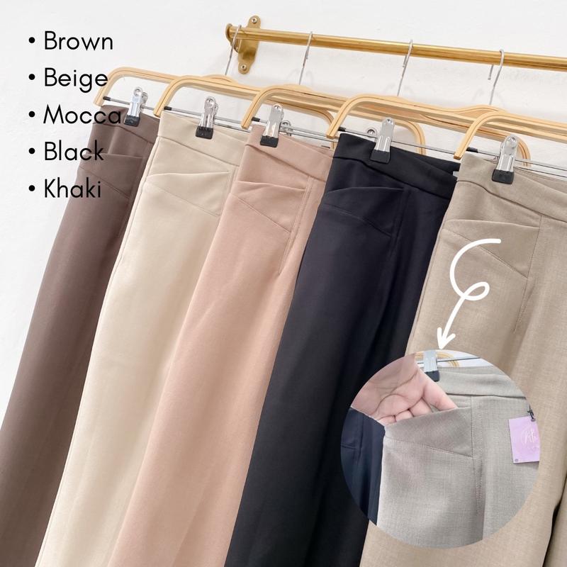 CUTBRAY PANTS | CELANA PANJANG WANITA HIGHWAISTED POLOS SIZE M L XL High Kancing 5