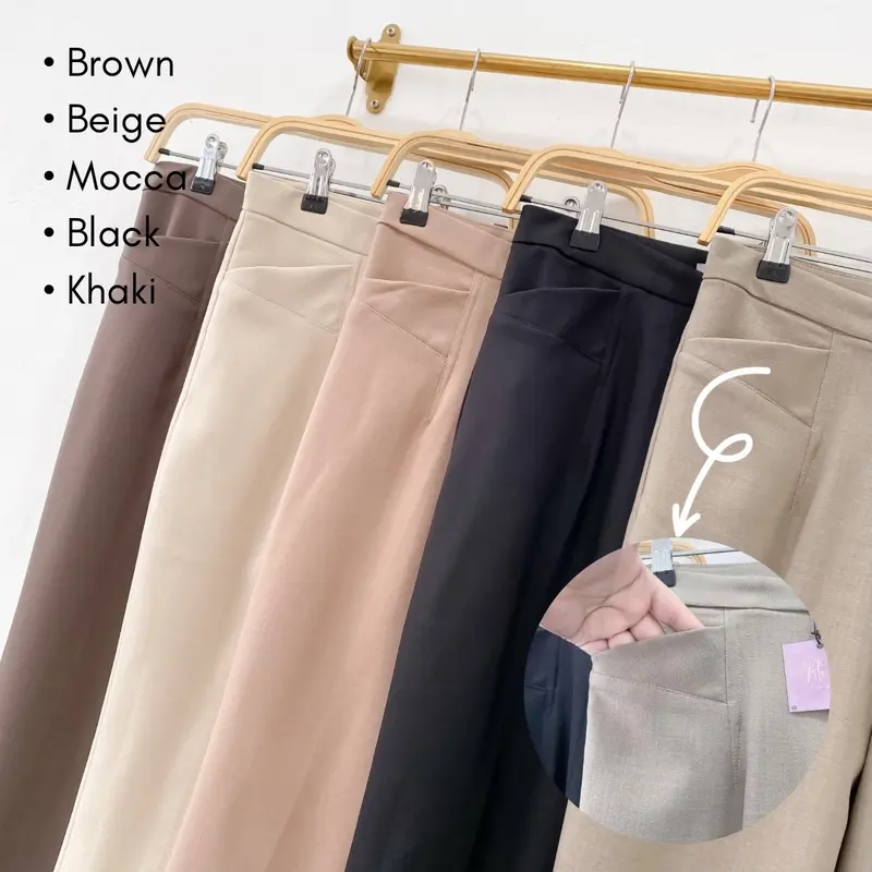 CUTBRAY PANTS | CELANA PANJANG WANITA HIGHWAISTED POLOS SIZE M L XL High Kancing 5