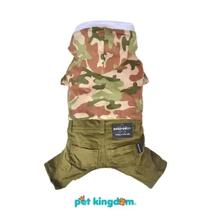 Pet Kingdom Doggy Dolly Baju Jumper Hoodie Anjing Camo Kostum Peliharaan Baju Kucing Pakaian Anjing Setelan Hewan Overall Peliharaan